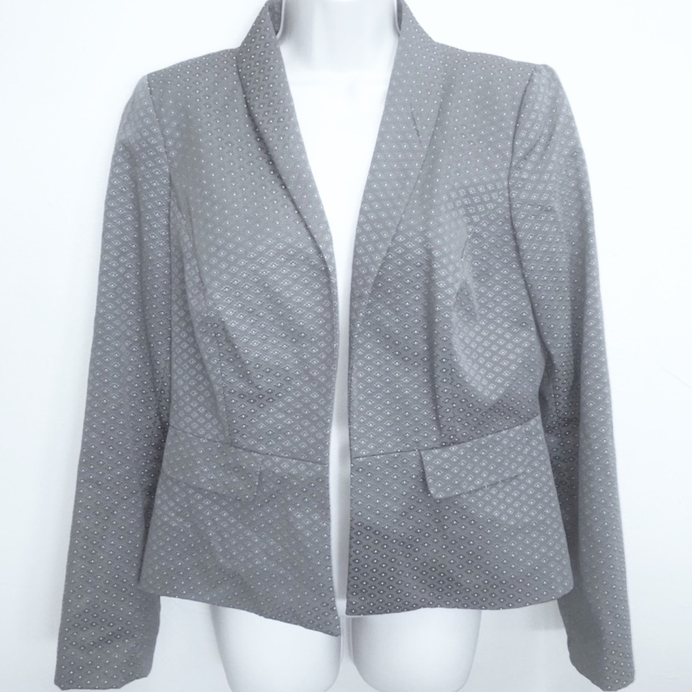 Kensie - grey textured patterned blazer SZ L